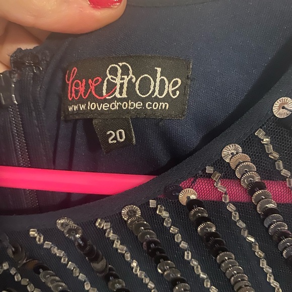 Navy floor length gown - Picture 3 of 7